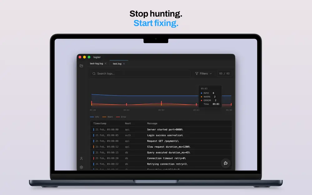 Logier devtool desktop app